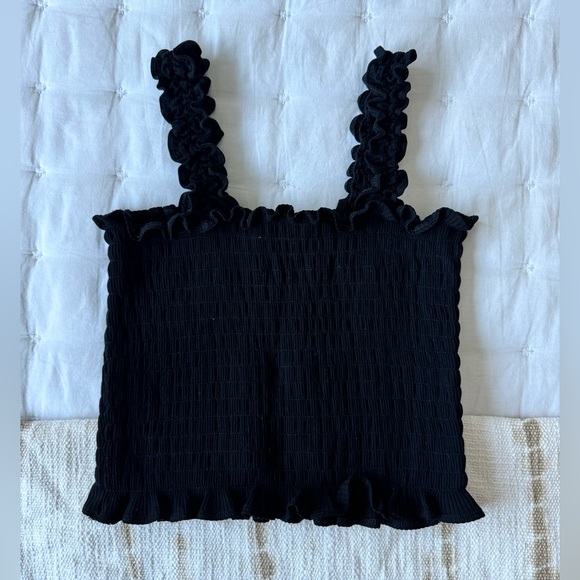 Reformation Black Ruffle Strap Top - Picture 6 of 9